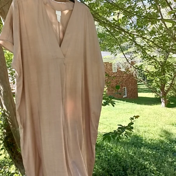 green satin dress short High Neck Short Sleeve Green Satin Dress L